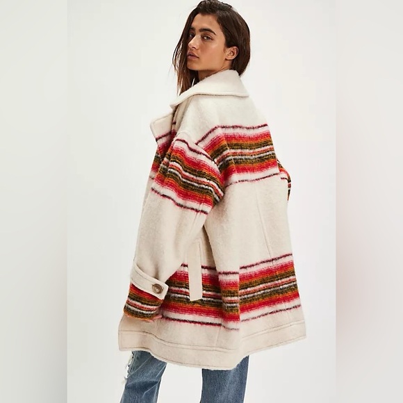 Free People Henri Wool Stripe Coat - Picture 4 of 17